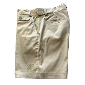 Helly Hansen OBS Shorts‎ Mens Medium 33 Beige Lightweight Tokyo 2020 Olympics